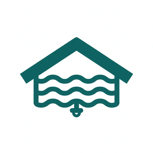 Standing seam metal roofing icon